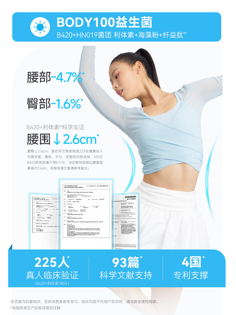 Wonderlab Body100 Weight Probiotics B420Pro Adult S100 Metabolic Gastrointestinal Management