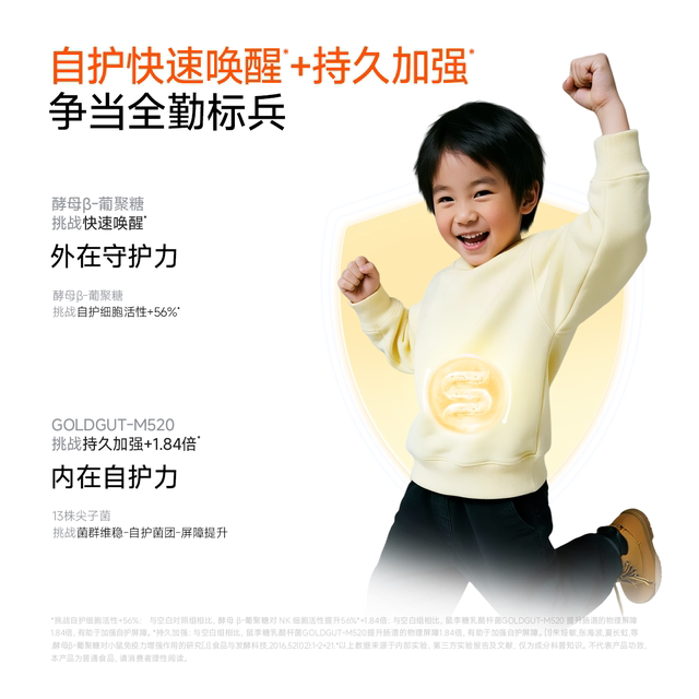 Wanyilan Grow 1/2/3 Stage Probiotic Powder for Teenagers and Children, Lactobacillus, Small Yellow Bottle, Bifidobacterium for the Stomach and Intestines