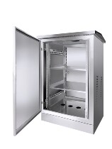 Outdoor rain - proof stainless steel network cabinet power landing cabinet 24u monitoring equipment weak motor cabinet