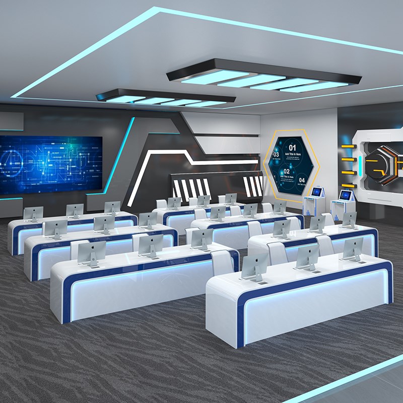 Baking Varnish Tech Sensation Brief Modern Table And Chairs Combined Monitoring Operating Table Customize Dispatch Desk Command Center console-Taobao