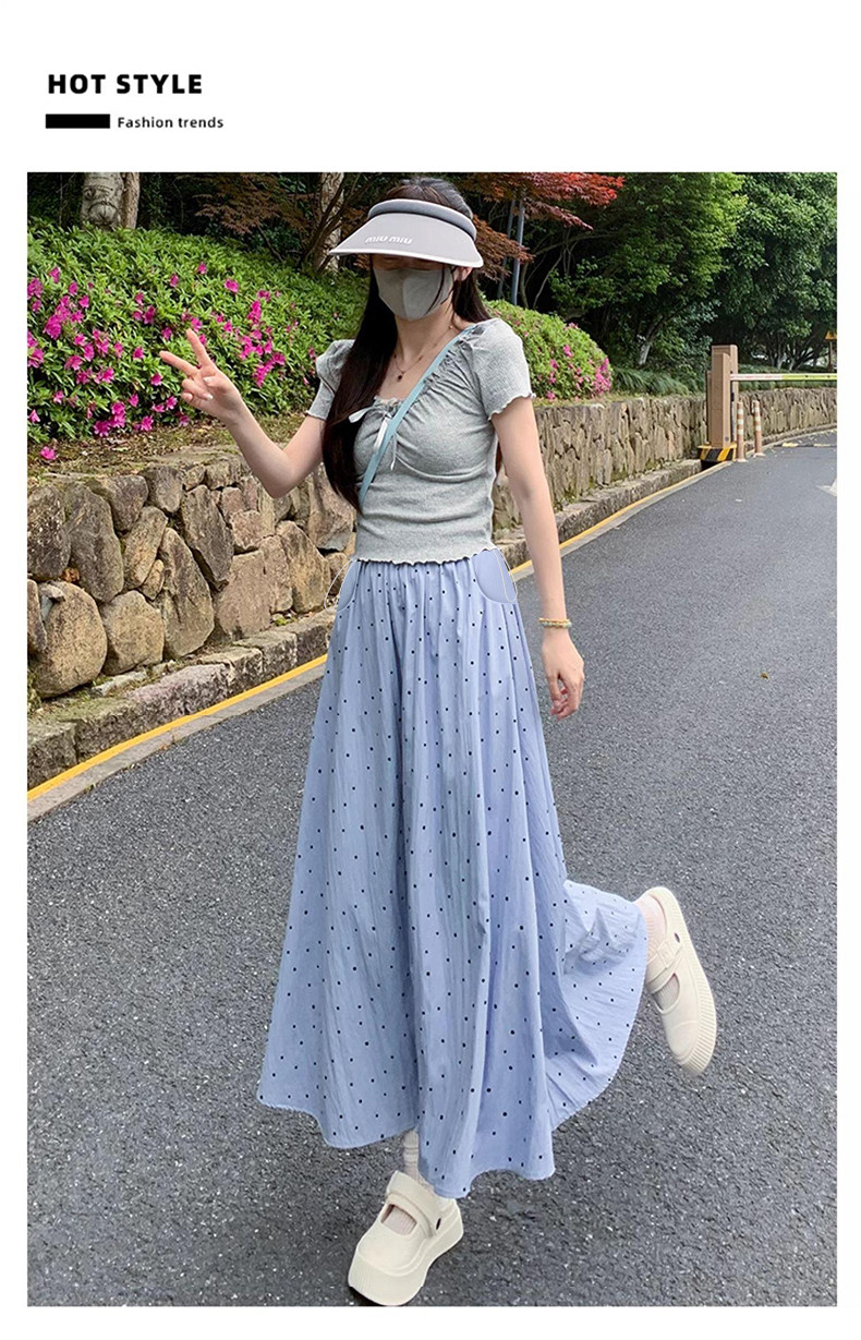 孕妇裤夏季薄款外穿2026年新款孕妇波点裤裙无托腹抽绳阔腿裤夏装 — 21