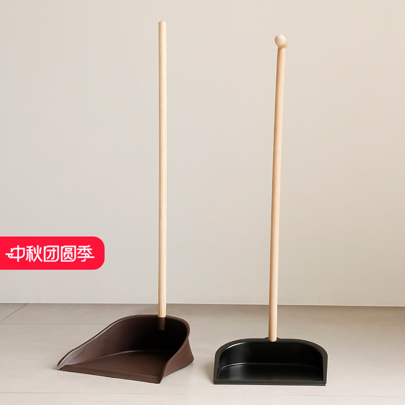 Yizhichu Solid Wood Handle Dustpan, Simple Iron Dustpan, Stainless Steel Trash Can, Plastic Dustpan, Extra Large Size Yizhichu Solid Wood Handle Dustpan, Simple Iron Dustpan, Stainless Steel Trash Can, Plastic Dustpan, Extra Large Size