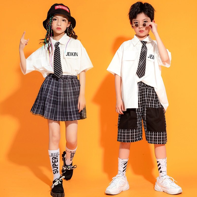 Children's JK performance clothes kindergarten graduation photo class clothes boys and girls reciting cantata performance clothing tide short-sleeved summer