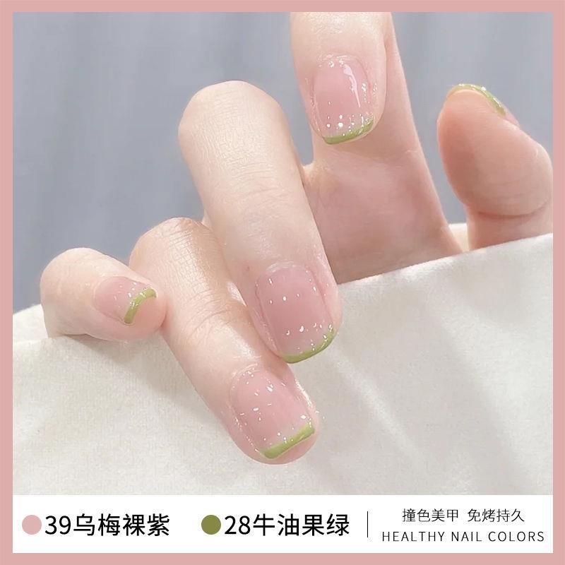 2022 new color nail polish no-bake, quick-drying, long-lasting, can be pulled in summer, show hands, white popular color, and foot nail polish