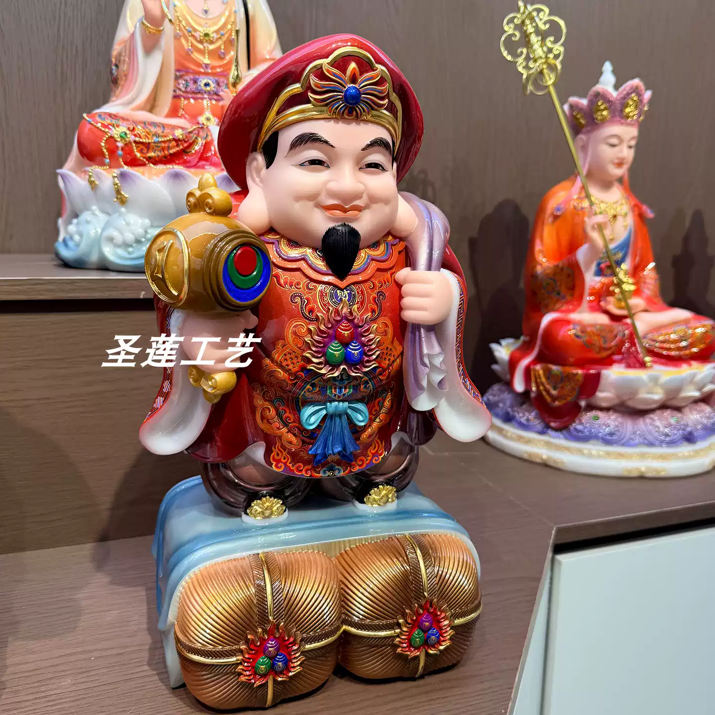 纯铜妈祖神像天后圣母开运海神湄洲妈祖像铜像保平安家居客厅摆件