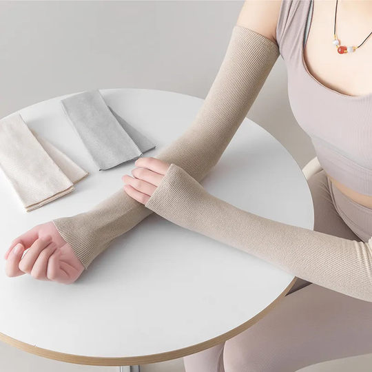 Knitted Arm Warmers for Air-Conditioned Rooms, Wool Sweater Sleeves, 2024 Arm Protection Against Air Conditioning, Women's Work Style