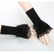 Cashmere arm sleeves, fashionable fake sleeves, women's autumn and winter long knitted wrist warm sleeves, lace cuff decoration
