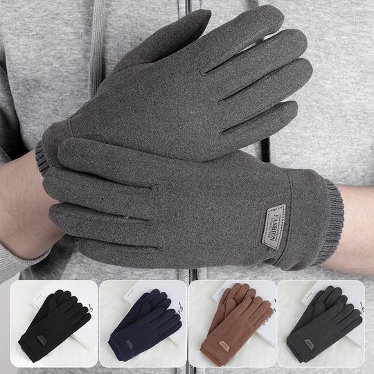 Men's Gloves for Driving, Winter Driver Gloves, Car Driver Warm Gloves, 2024 New Model, Touchscreen Compatible, Thickened, Full Finger