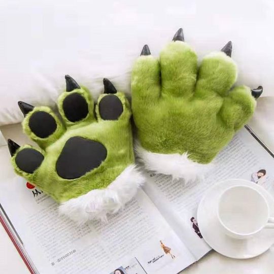 Animal Paw Gloves Big Tiger Claw Small Tiger Plush Large Size White Tiger Panda Palm Doll Cloth Toy Funny