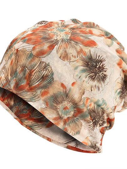 Gauze Scarf Hat for Women after Chemotherapy, Summer Air-Conditioning Hat, Bald Cap, Head Wrap for Patients, Suitable for Elderly, Thin Style, Grandma Hat