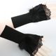 Cashmere arm sleeves, fashionable fake sleeves, women's autumn and winter long knitted wrist warm sleeves, lace cuff decoration