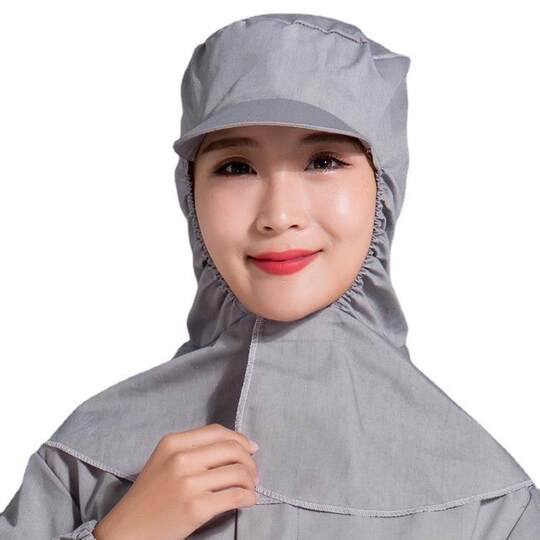Women's Dust-Proof Headgear, Industrial Dust-Proof Shawl for Factory Workshops, Neck Protection, Labor Protection, Thin and Breathable, Women's Style with Brim