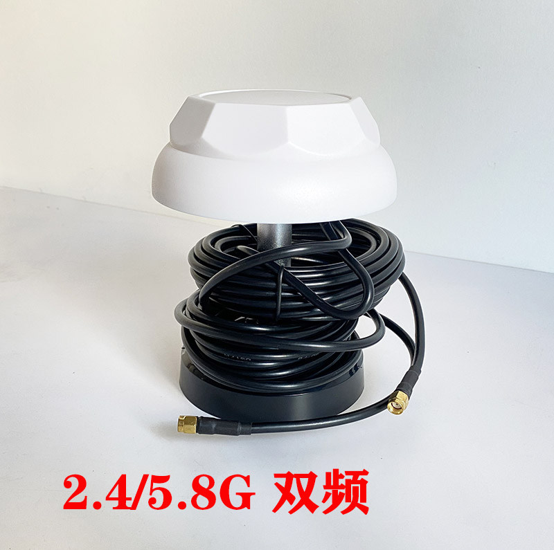 驾考驾校精英智通2.4G和5.8G双频双极化车载吸盘天线H2458QCVS