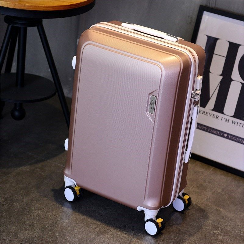 New leather case pull-lever case makeup primary-secondary box universal wheel suitcase Men's suitcase password box woman 20 inch 24 inch