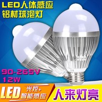 New LED car aluminum intelligent sound and light control over the corridor radar human body induction bulb bulb E14 screw sensor