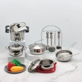 Кухонная утварь из нержавеющей стали, семейная игрушка, полный комплект, подарок на день рождения