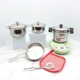 Кухонная утварь из нержавеющей стали, семейная игрушка, полный комплект, подарок на день рождения