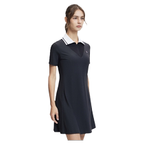 FILA official womens dress 2024 summer new outdoor tennis lapel short-sleeved sports skirt trendy