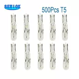 Белый 500pcs W2W T5 12 В 1,2 Вт автомобильная галогенная лампа Lig Lig Lig