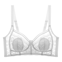 Catman Beautiful Back Underwear Womens Thin Large Breast Revealing Small Breast Gathering Anti-sagging Secondary Breast Reduction Lace Sexy Bra