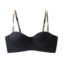 Catman Seamless Strapless Underwear Womens Small Breast Push Up Tube Top Thin Anti-Sagging Breast Reduction Sports Beautiful Back Bra