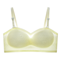 Catman Tube Bra Summer Thin Womens Small Breast Gathering Top Support Anti-Sagging Ice Silk Seamless Anti-Slip Sports Bra