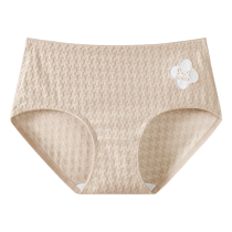 Catman 2024 new girls seamless underwear womens pure cotton antibacterial extended crotch mid-waist large size briefs