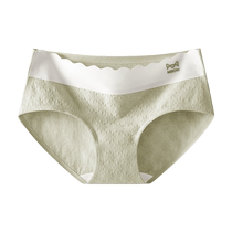 Catman Underwear Girls Pure Cotton 2024 New Cotton Antibacterial Crotch Lifting Womens Seamless Briefs Large Size Breathable