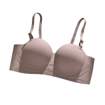 Catman Half Cup Strapless Bra for Girls Small Breasts Gathered and Enlarged No Wires to Shrink Secondary Breasts Seamless Beautiful Back Bra