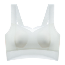 Summer ultra-thin underwear womens sports vest style seamless ice silk rabbit ear cup big breasts small summer bra