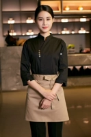 [Женский седьмой рукав] Черный [топ+обычные штаны]