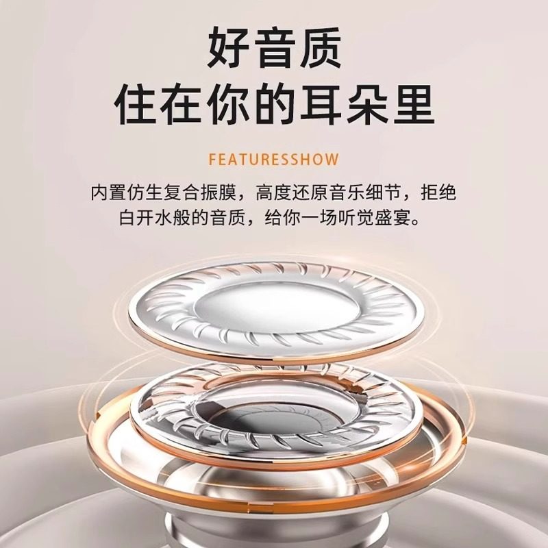 German True Wireless Bluetooth Earphones, Bone Conduction, New High-End Model, Comfortable for Long-Term Wear during Sleep, No Pain, Ultra-Long Battery Life