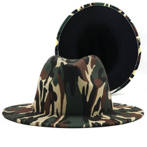 Camouflage hat male western cowboy hat top hat female British accessories jazz hat American tooling hat Ami khaki cap