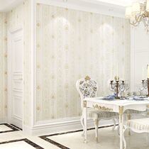 Thickened 3D Vertical Stripes Non-woven Fabric Wall Paper Cozy Wedding Room Ostyle Idyli room Living room Bedroom Wallpaper Advanced Sensation