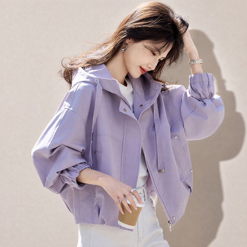 2026 Spring/Summer Petite Loose Casual Versatile Short Sun Protection Jacket for Women, Lightweight Jacket, Elegant Top for Ladies