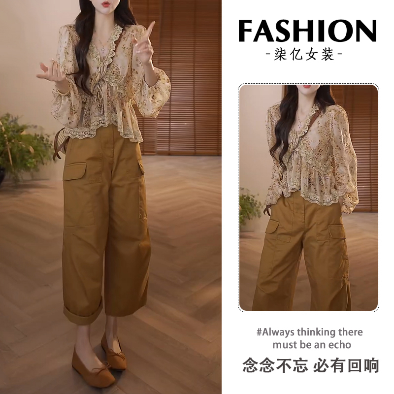 【Rouqiao Cool Card】2026 Summer New Leopard Print Lace Trim Top 【Rouqiao Cool Card】2026 Summer New Leopard Print Lace Trim Top