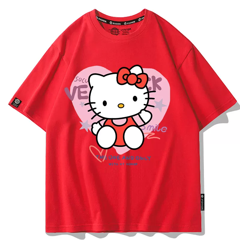 Sanrio, Hello Kitty, летняя футболка с коротким рукавом