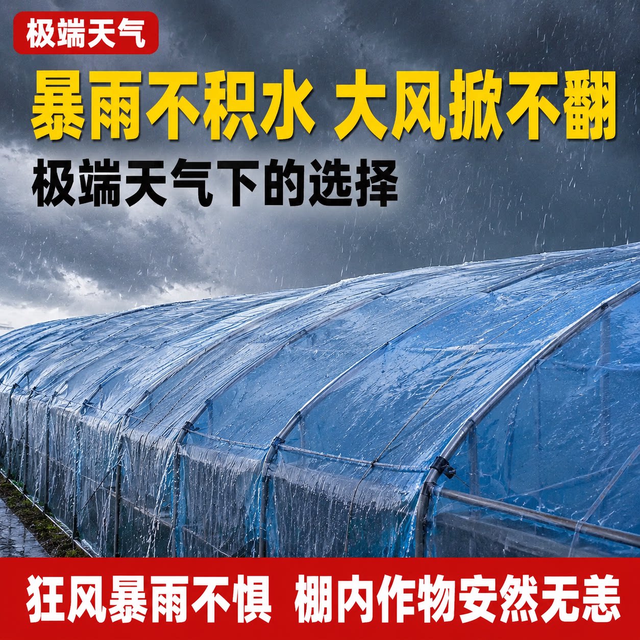 Greenhouse plastic film thickened agricultural film anti-aging plastic cloth high transmittance po film drip-free film special longevity film