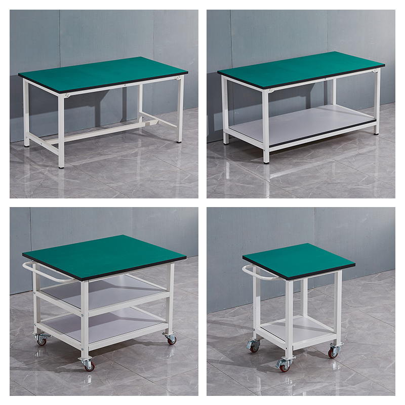 Antistatic bench with wheel movable cart Pilot test bench Repair table Double activity packing operation table