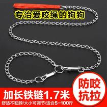 Pet dog leash iron chain Teddy Golden Retriever dog walking rope dog chain small medium large dog collar