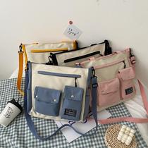 Canvas bag female summer niche design wear-resistant texture small cloth bag ins Japanese canvas bag female 2021 new school