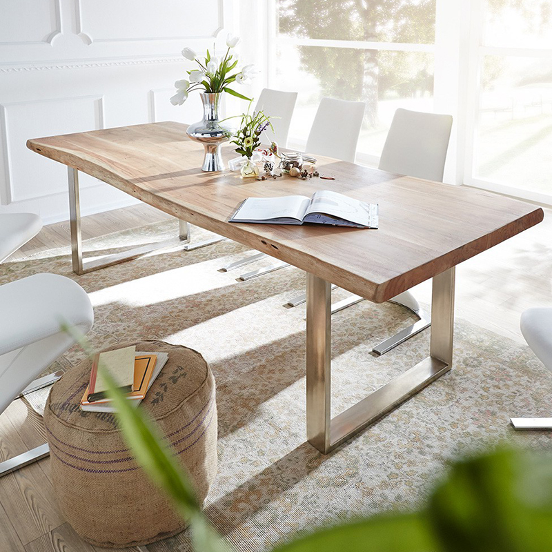 Loft Nordic solid wood conference table long table simple modern dining table home reception negotiation table office desk and chair combination