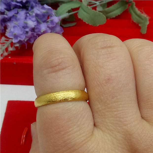 Gian hàng triển lãm bán vàng mạ vàng sống sao băng sao băng giả vàng nhẫn đồng thau mạ vàng nữ - Nhẫn nhẫn đồng xu