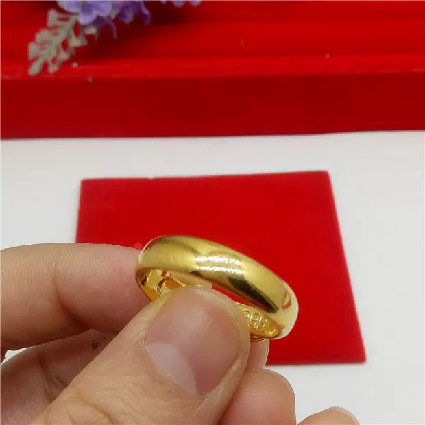 Gian hàng triển lãm bán vàng mạ vàng sống sao băng sao băng giả vàng nhẫn đồng thau mạ vàng nữ - Nhẫn đeo nhẫn ngón trỏ