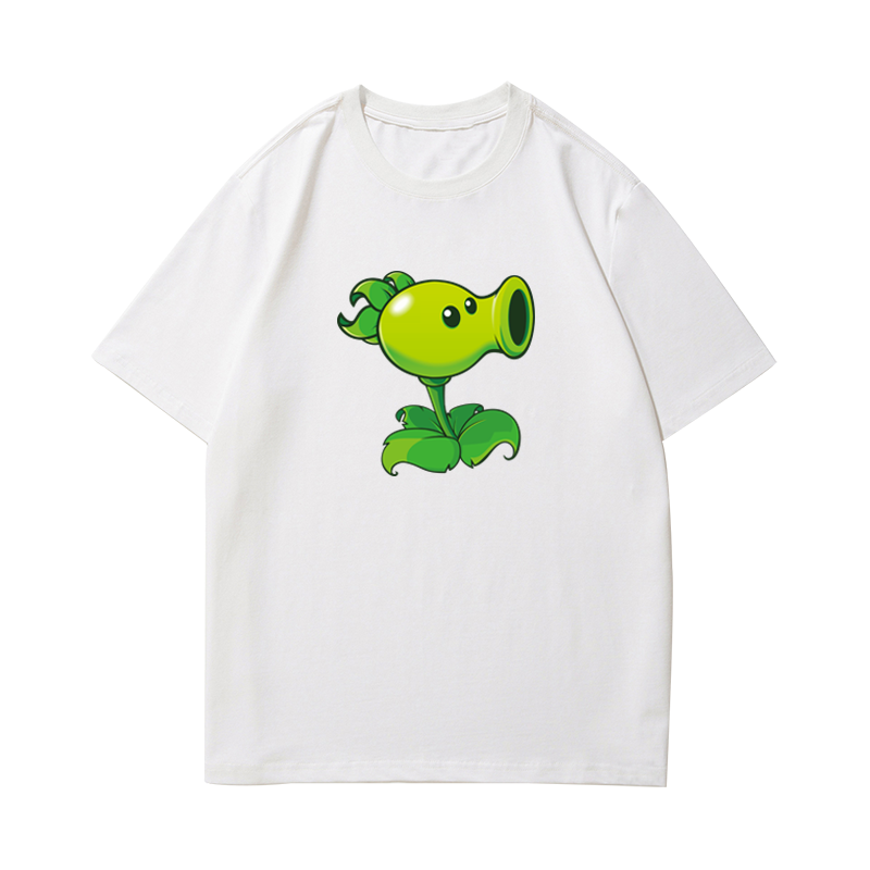 Хлопковые Plants vs. Zombies, детская футболка с коротким рукавом, детская одежда, подсолнечник, свободный крой
