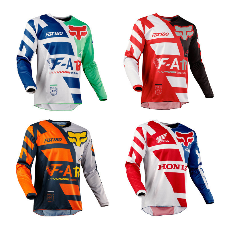 Customized fox downhill suit summer riding suit long-sleeved large size mountaineering bike off-road motorcycle suit off-road shirt