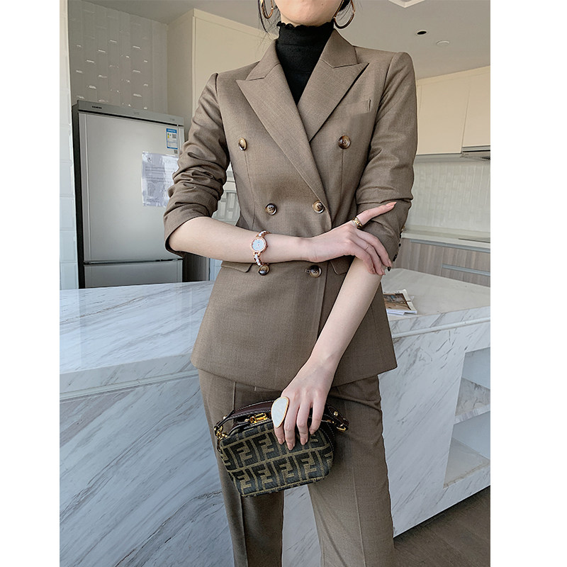 2022 new high-end suit suit goddess fan temperament spring and autumn high-end work clothes fashion suit two-piece suit