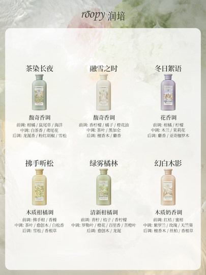 Runpei Roopy perfume shower gel lasting fragrance shower gel moisturizing fragrance amino acid fragrance 360g for men and women