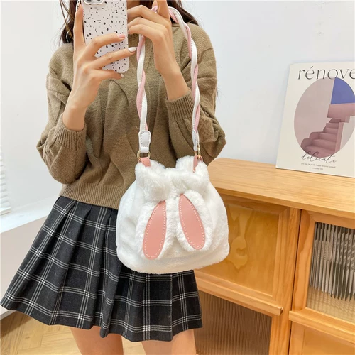 Плюшевый кролик, сумка, плетеный демисезонный набор материалов, DIY, связать своими руками, подарок на день рождения