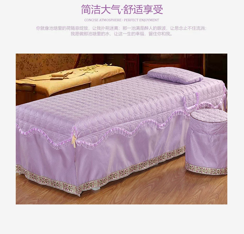 Các gia đình mới bốn mùa hè bộ giường vẻ đẹp nhỏ gọn thẩm mỹ viện Beauty bedspread của pháp trị liệu massage thêu bedspread Hàn Quốc chung - Trang bị tấm